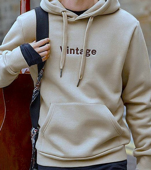 ARA CLOTHING ARTICLE #7703 Effortless Cool: Apricot 'Vintage' Hoodie for Laid-Back Street Style.