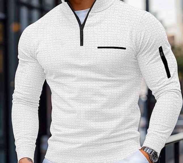 ARA CLOTHING ARTICLE #7706 Slim Fit Textured Zipper Pullover Shirt like hoodies