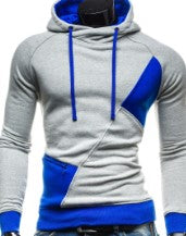 ARA CLOTHING ARTICLE #77012 Men’s Slim Fit Color Block Hoodie – Grey & Royal Blue