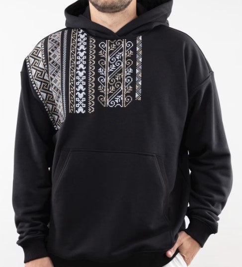 ARA CLOTHING ARTICLE #77035 The Heritage Embroidered Black Hoodie