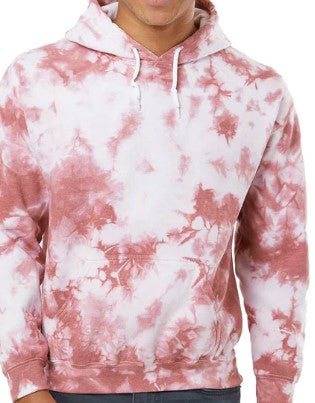 ARA CLOTHING ARTICLE #77039 Dusty Rose & White Tie-Dye Pullover Hoodie