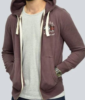 ARA CLOTHING ARTICLE #77036 Men's Zip-Up Hoodie with North Coast Graphic and Contrast Drawstrings